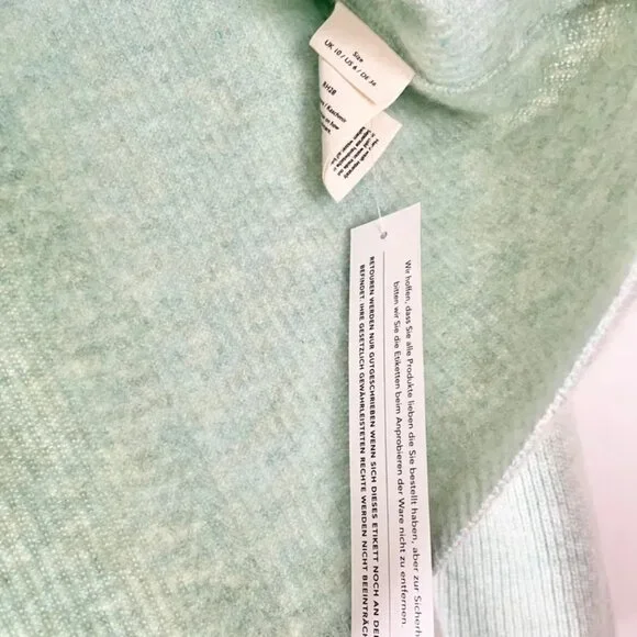 NWT $320 Poetry Collared Cardigan Pure Cashmere Mint Green UK 10 US 6